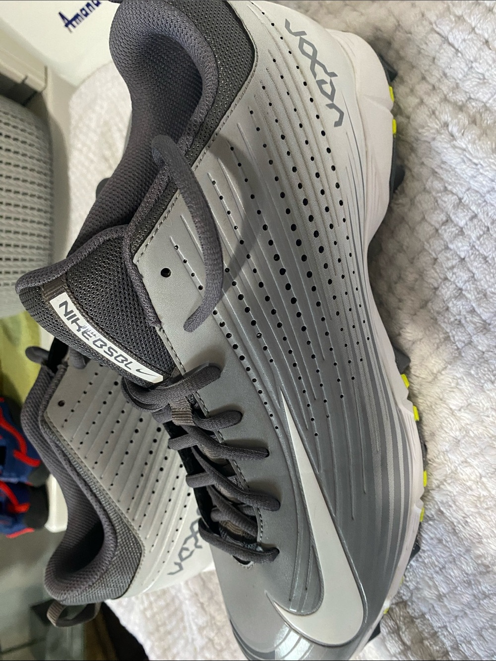 Nike Men’s Gray and Dark Gray Vapor Athletic Golf Shoes